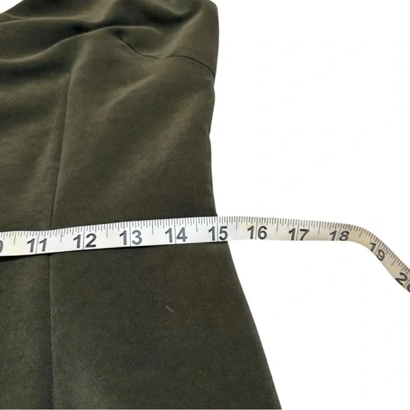 Vintage Deadstock City Triangles Green Suede Embroidered Halter Dress - Picture 9 of 10